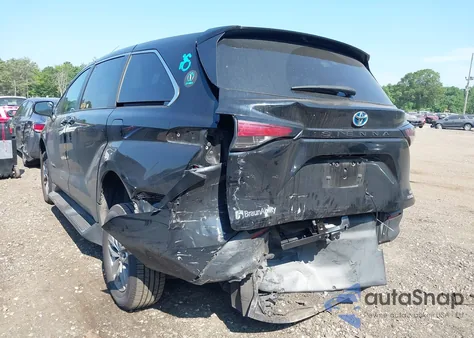 2022 Toyota Sienna Le z USA, uszkodzony, nr VIN 5TDKRKEC0NS129115